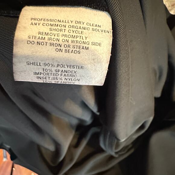 Jessica McClintock Velvet Gown Size 4 Black Floral Mesh Open Back Prom Wedding - Picture 6 of 7